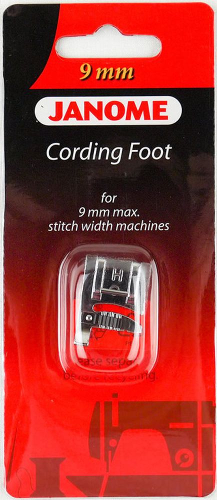 Лапка для швейной машины для 3-х шнуров, 9 мм, 202085001, Janome, 1 шт
