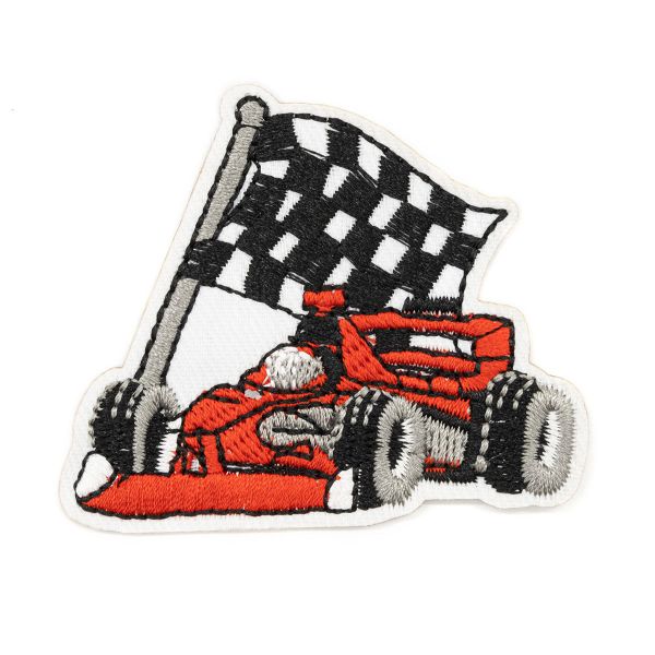 Термоаппликация Гоночная машина, красная 6х5,1см, Hobby&Pro