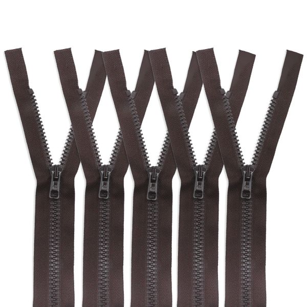 Молния трактор Arta Т6 (6 мм) 1 зам., разъем., 40 см, цв. 068 т.коричневый, уп.5 шт