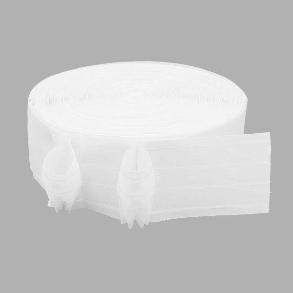 Лента (тесьма) шторная: сборка рюмочная (1:2.5) 100 мм / 50 метров, тюльпан-рюмочка