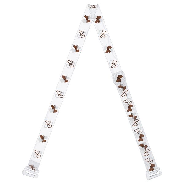 Бретели для бюстгальтера 10 мм, 10 пар, белый/коричневый/белый, Gamma BR-1023