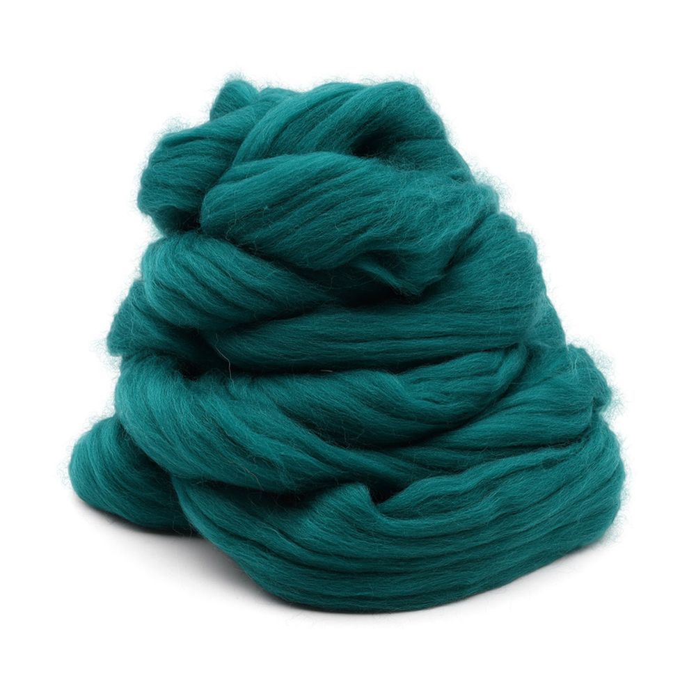 Шерсть для валяния мериносовая тонкая 100%, 100 г, цв.335 изумруд