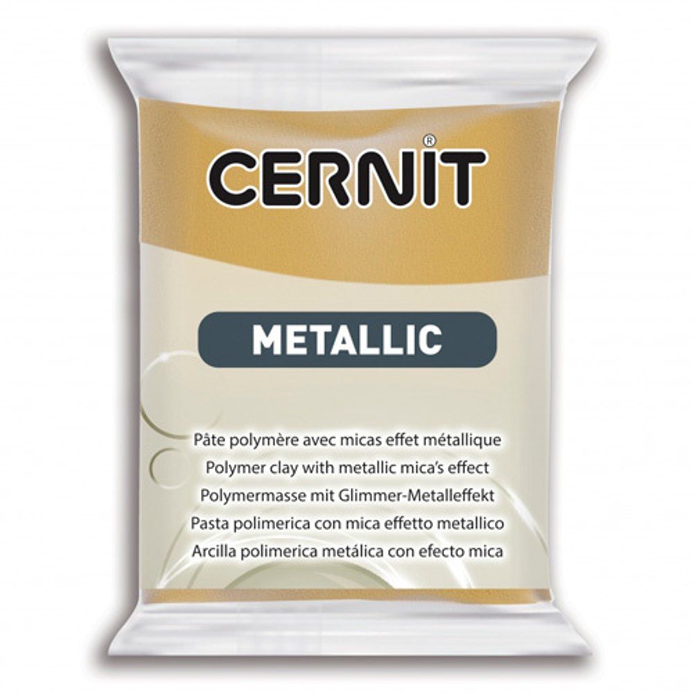 Полимерная глина Cernit Metallic запекаемая, имитация металла 56 гр, 053 темное золото