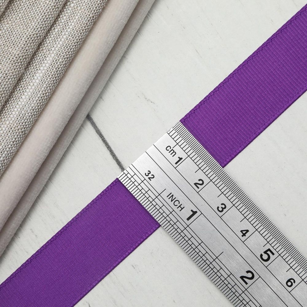 Лента репсовая (в рубчик) 20.0 мм, 171 т. фиолетовый, уп.18,28 м