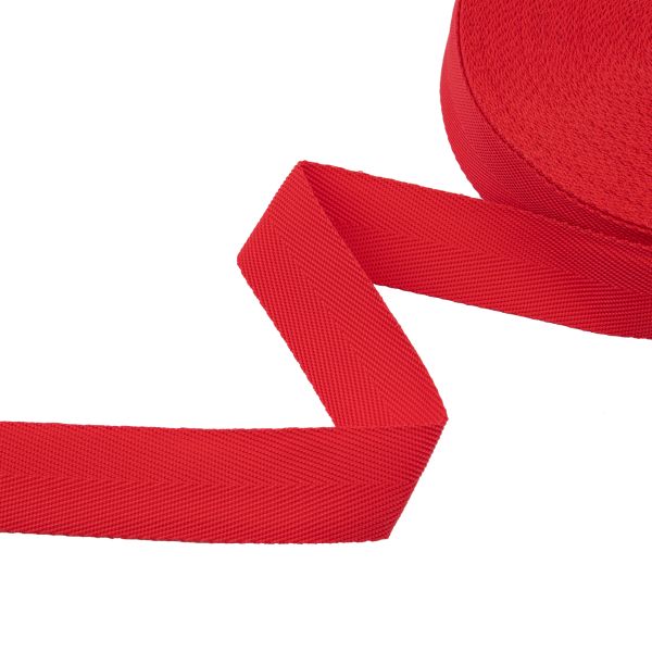 Стропа (ременная лента) 40 мм / 25 метров, толщ. 1.44 мм, [14.4 г/пог.м], 100% п/п, рис. 3114, красный, Gamma С1594Г17