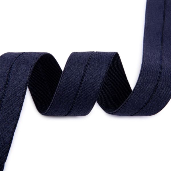 Тесьма (лента) окантовочная эластичная 14 мм, 25 м, №163 т.т. синий, Torioni GET-153PT