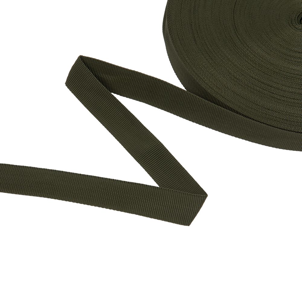 Стропа (ременная лента) 30 мм / 50 метров, толщ. 1.07 мм, [16 г/пог.м], 100% п/п, 327 хаки, Gamma G-30 ЦВ