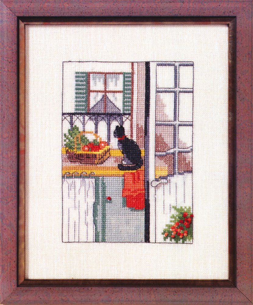 Oehlenschlager, Кот за кухонным столом, 20х25 см /TOS/
