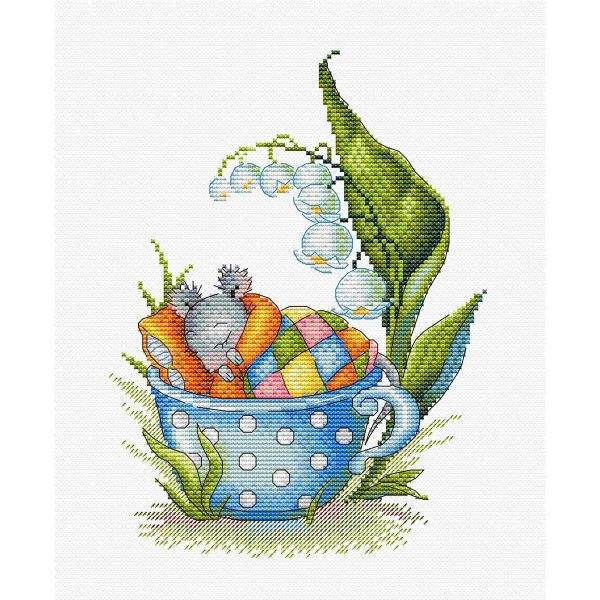 Набор для вышивания нитками МП Студия, Летний сон 22х17см