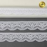 Кружево эластичное (стрейч) 25 мм, 8032, цв.01 белый уп.50м, Kruzhevo