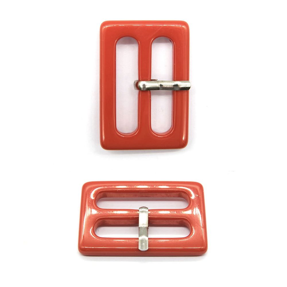 Пряжка с язычком 30 мм, 820 красный, 10 шт /TOS/