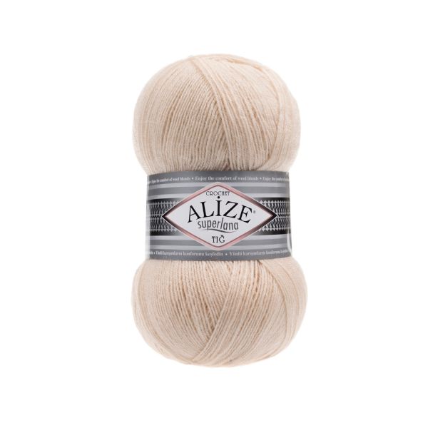 Пряжа Alize (Ализе) Superlana TIG / уп.5 мот. по 100 г, 570м, 310 шампань