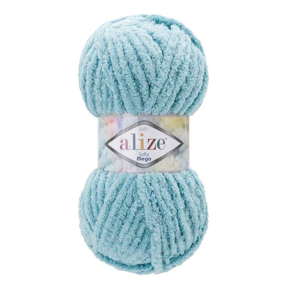 Пряжа Alize (Ализе) Softy Mega / уп.5 мот. по 100 г, 70м, 414 светло-бирюзовый
