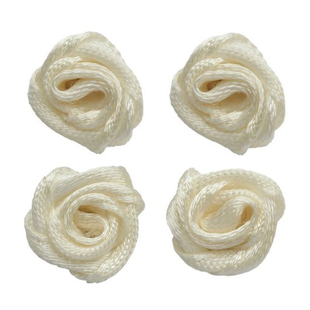 Цветы пришивные 1,1см. 4 шт. (028 шампань), К-9082