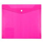 Папка-конверт для тетрадей с кнопкой A5+ 180 мкм волокно, 20 шт, розовый EC211130213, Expert Complete