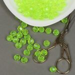 Бусины акрил ⌀10 мм, цв.36 неон салат, уп.50 г, Magic4Hobby