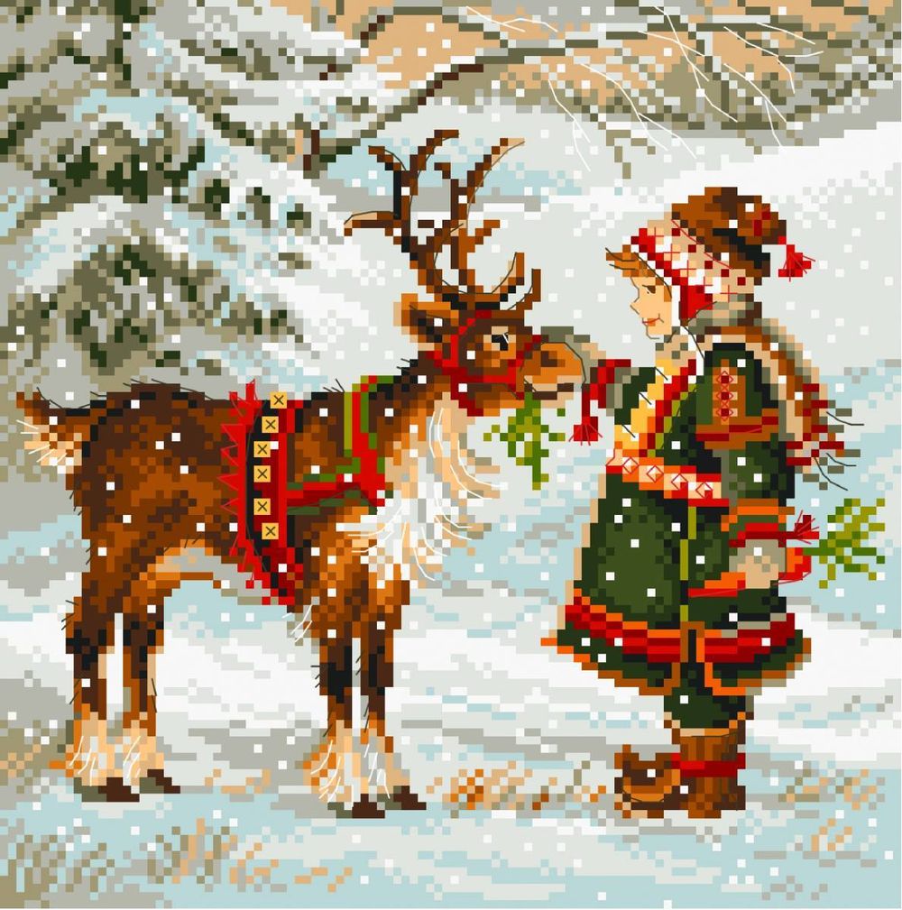 Рисунок для вышивания Матренин Посад (канва), 28х37 -1926 Забота