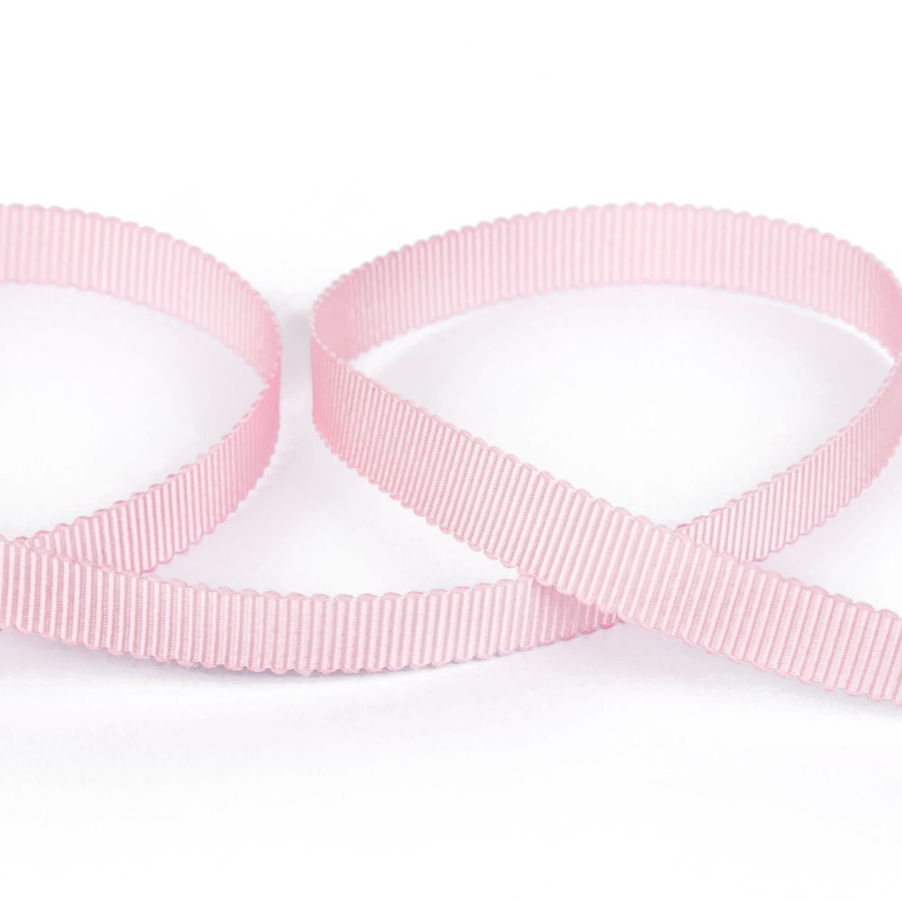 Лента репсовая (в рубчик) с зубчатым краем 10.0 мм, 25±1 метров, 123 бл.розовый, Gamma PTGR-10