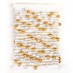 Бахрома отделочная 40.0 мм / 10 метров, 6152-0332, цв.белый+золото 6362