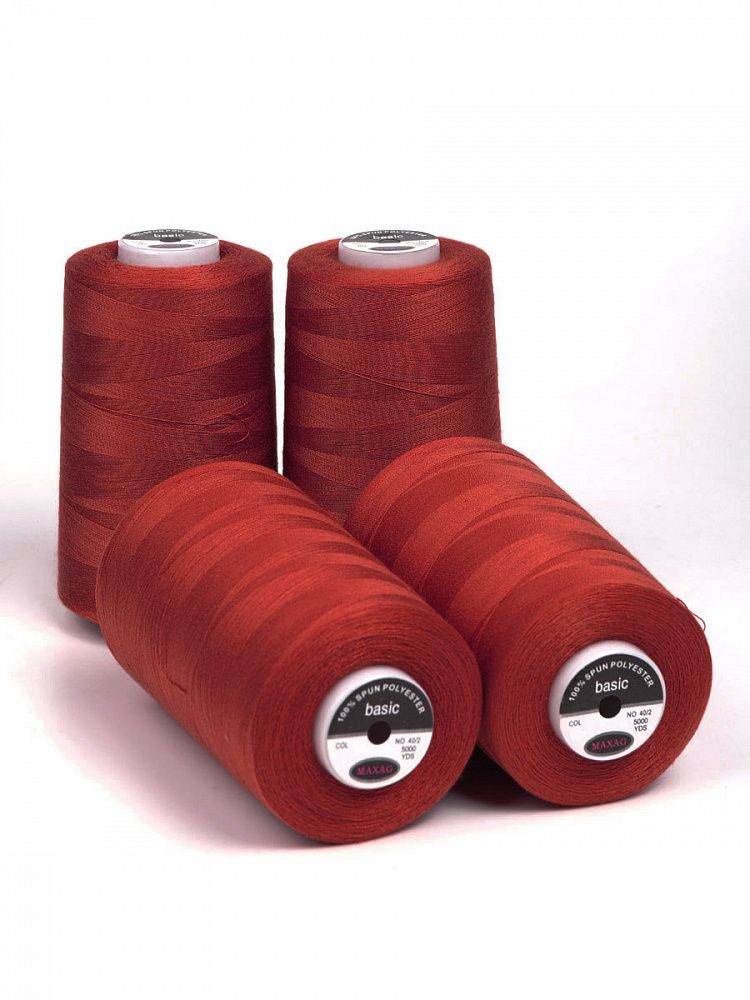 Нитки швейные Max 40/2, 4570 м (5000 ярд), 151 красный / 4 бобины Нитки швейные Max 40/2, 4570 м (5000 ярд), 151 красный / 4 бобины