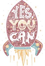 Алмазная (кристальная) мозаика Фрея, постер Ракета, 30х40 см