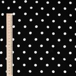 Штапель в горошек 90 г/м², 145 см / 2 метра, TBY.Vidt.01 цв.черный