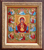 Кроше (Радуга бисера), Курская Богородица 20х23 см