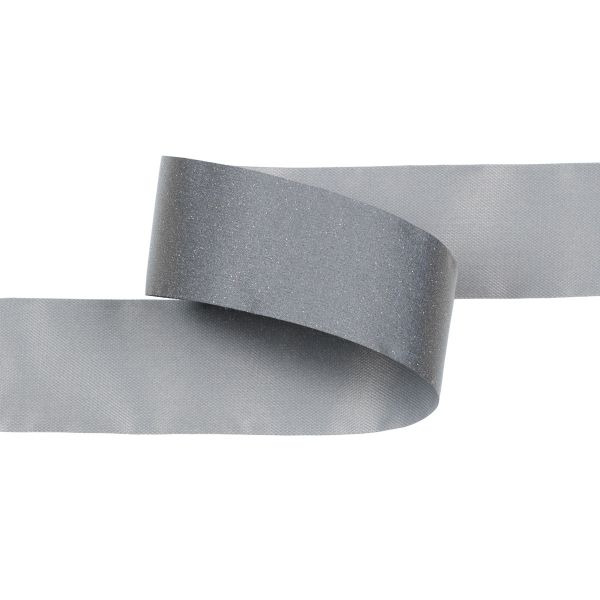 Лента светоотражающая (катафотная) [cpl:360], 20 мм / 50 метров, 100% п/э, серый, Gamma JF9002