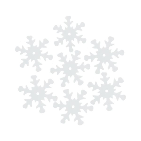 Пайетки фигурные снежинки, 24 мм, упак. 10 гр, Астра, L010 белый матовый, уп.10 шт