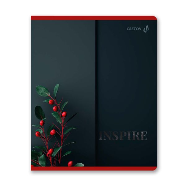 Тетрадь ученическая общая, софт-тач ламинация + выборочный лак, A5+ 96 л. на скобе 65 г/м², белизна 100 %, 5 шт, клетка, 01004 Тень полуночного сада, Светоч 96Т17