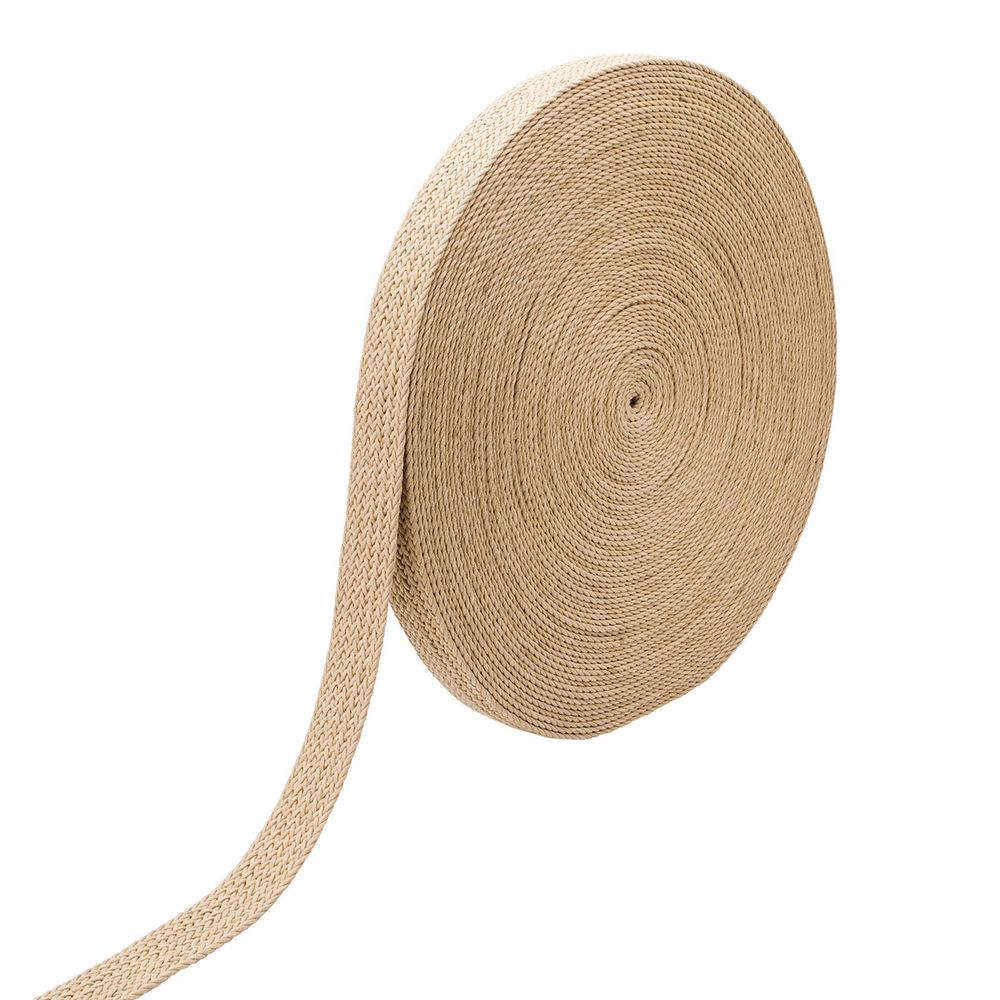 Стропа (ременная лента) 45 мм / 45.72 метра, [75.59 г/пог.м], плетеная вощёная, ZH218 бежевый, 3Al299