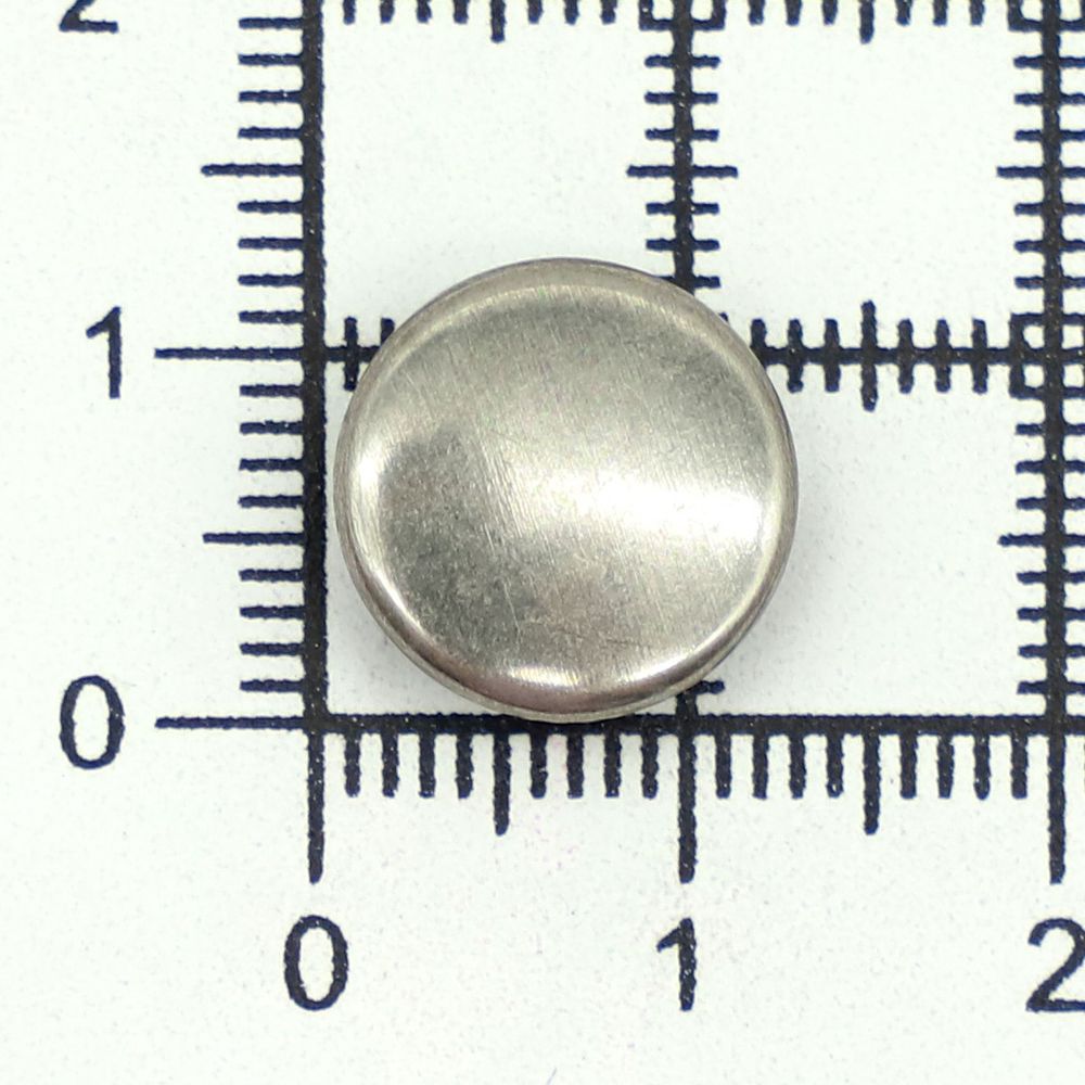 Часть кнопки Альфа (S-образная) ⌀12.5 мм (A-часть), 5/12 темное серебро, 100 шт, BIG