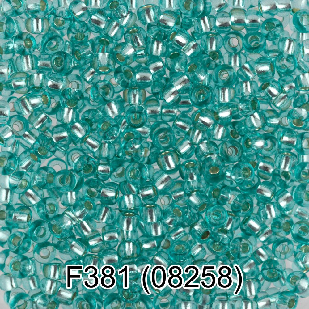 Бисер Gamma 10/0 (2.3 мм), 150 г (10х5 г), 1-й сорт F381 зеленый, 08258, круглый 6