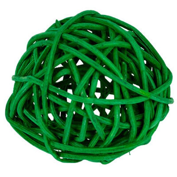 Шары декоративные из ротанга 5 см, 12 шт, №07 зеленый, Blumentag BRF-5