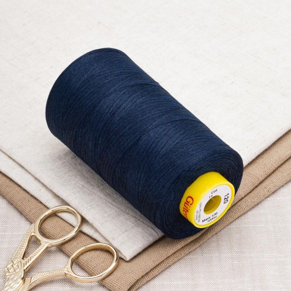 Нитка универсальная Gutermann Mara 120/2, 5000 м, 700185, 011 грозовой синий, 1 катушка