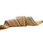 Лента (тесьма) жаккардовая 50.0 мм / 25±1 метров, рис. 9433, (зеленый) С3379Г17