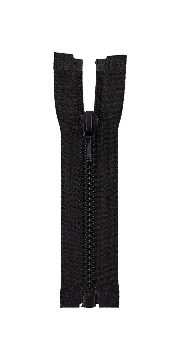 Молния спираль (витая) Т3 (3 мм) 1 зам., разъем., 8 см, декоративная, черный 310, ZipD 3S Gamma, 5 шт