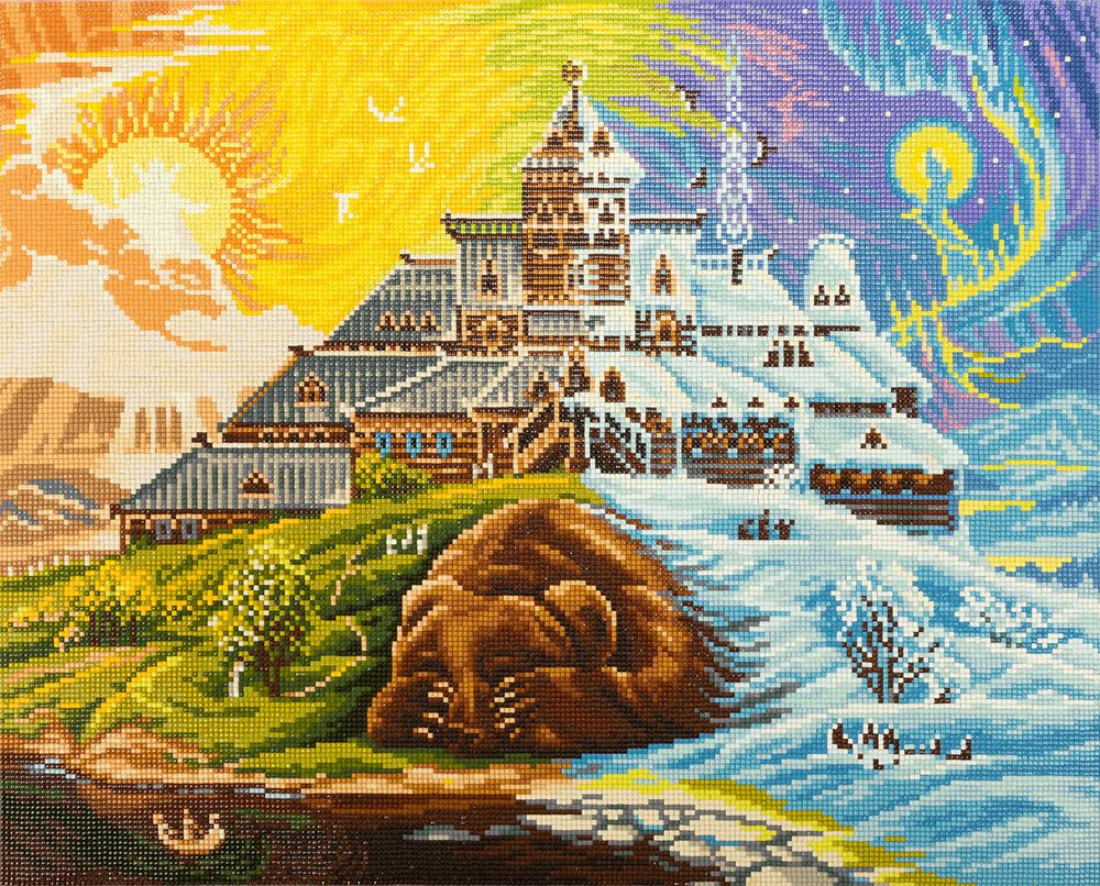 Алмазная (кристальная) мозаика Фрея, Пробуждение природы, 50х40 см