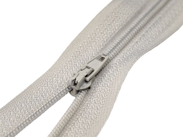 Молния спираль (витая) (цв.SBS) брючная Т3 (3 мм) 1 зам., н/раз., 18 см, автомат, S-576 светло-серый, уп.100 шт