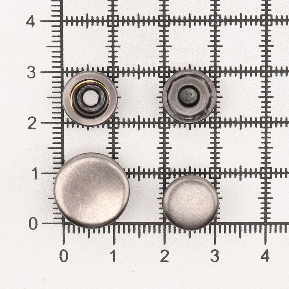 Кнопка Дельта (O-образная) ⌀15/12 мм, ≈720 шт, МЕТАЛЛ, чер.никель, NEW STAR