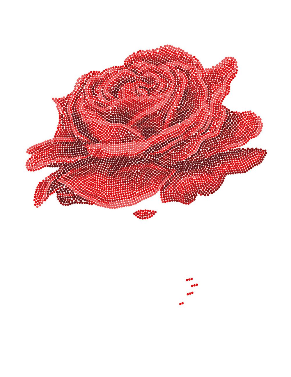 Алмазная (кристальная) мозаика Фрея, на подрамнике Красная роза, 30х40 см