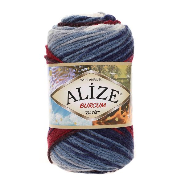 Пряжа Alize (Ализе) Burcum Batik / уп.5 мот. по 100 г, 210м, 2978 секционный A