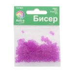 Бисер Astra&Craft 6/0,15г (М53 розовый/прозрачный/матовый) /TOS/