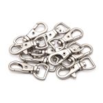 Карабин металл 13.0 мм (40х18 мм), серебро, 10 шт