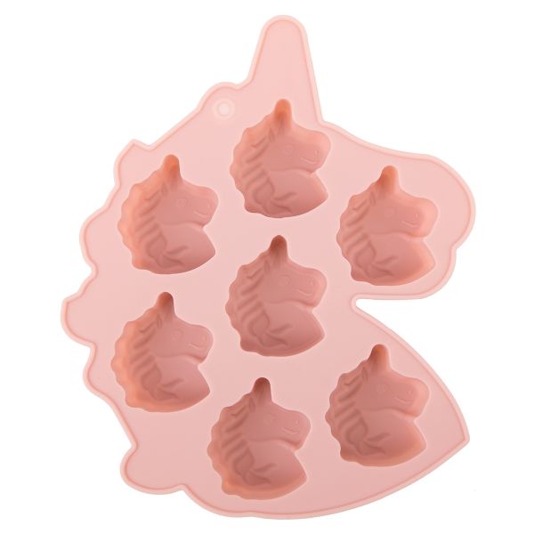 Форма силиконовая для леденцов 14.6х11.5х1.5 см, единорог-7 ячеек, S-Chief SPC-0502