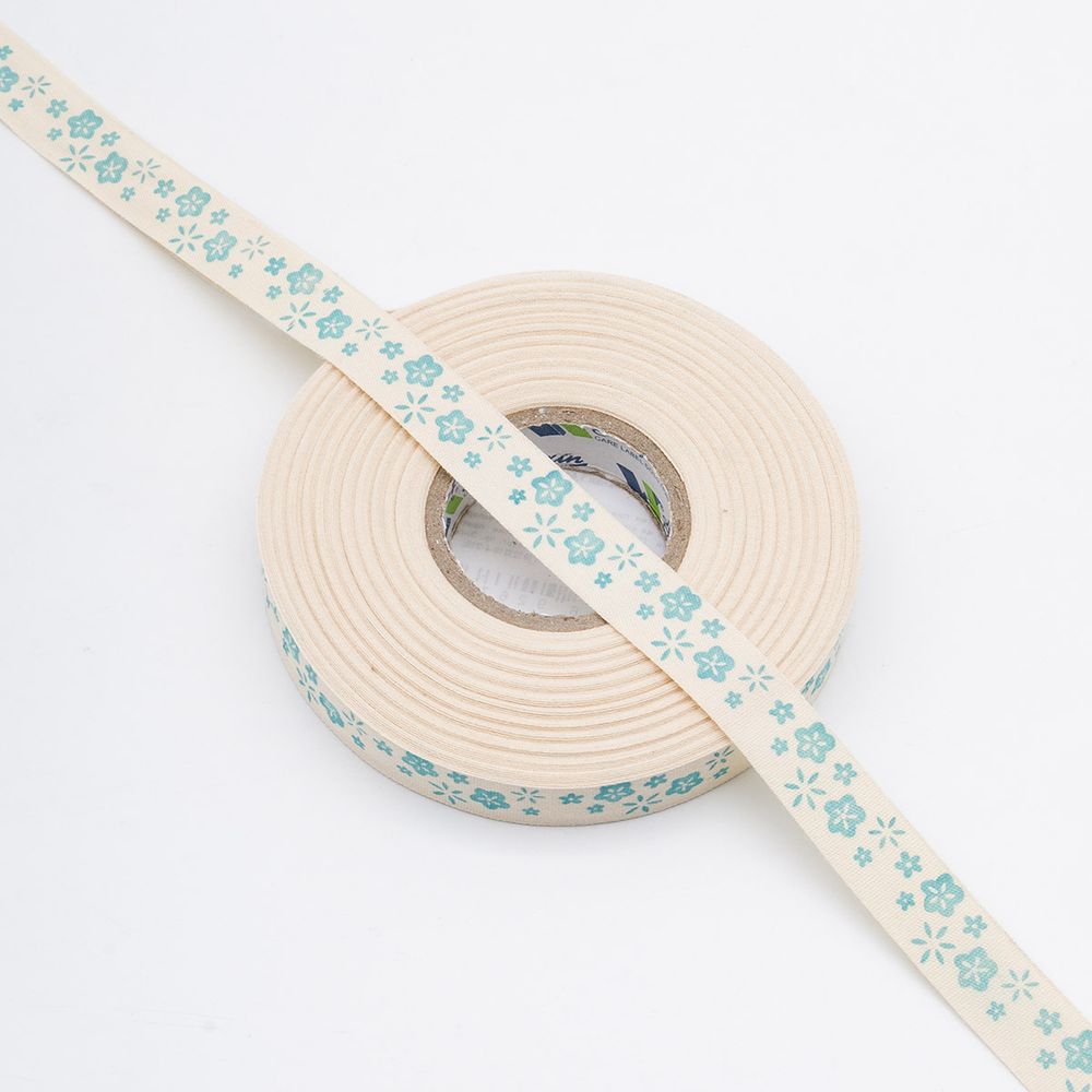 Лента декоративная х/б 15.0 мм / 25±1 метров, голубой