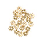 Розетки для бус 9 мм, 20 шт, 02 под золото, Zlatka MFR-16