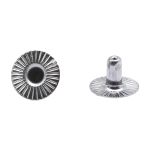 Кнопка Альфа (S-образная) ⌀12.5 мм, ≈1440 шт, №54, СТАЛЬ, чер.никель, NEW STAR