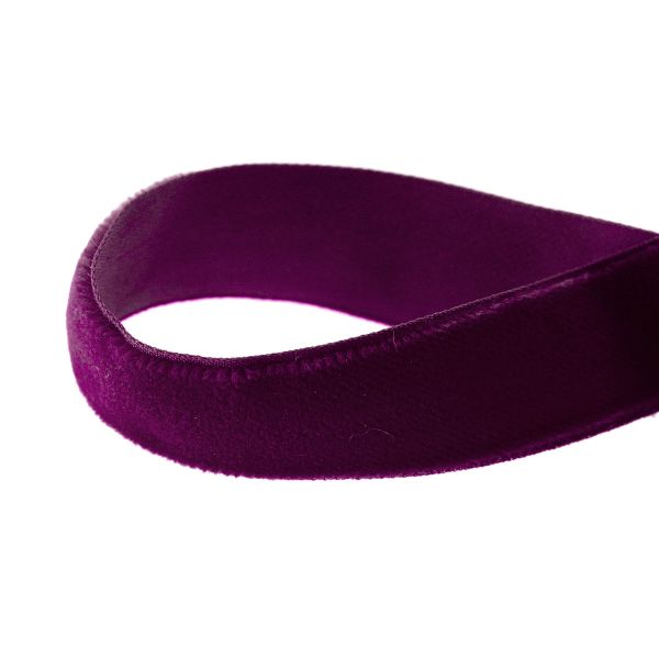 Лента бархатная (тесьма) 20.0 мм / 10±0.5 метров, рис. 8319, цв.19 фиолетовый