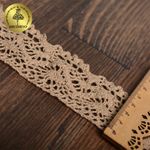 Кружево вязаное (тесьма) 45 мм / 10 метров, цв.30 капучино, Kruzhevo
